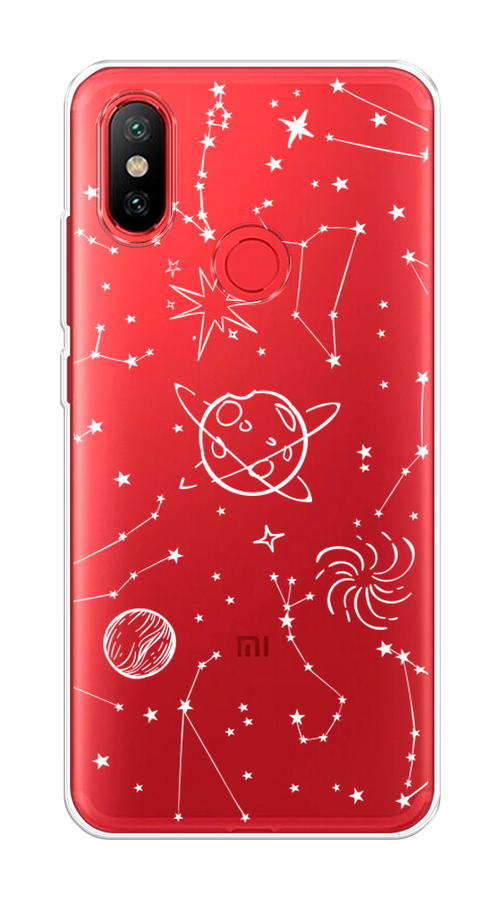 

Чехол на Xiaomi Mi 6X"Планеты в космосе", Белый, 33250-2