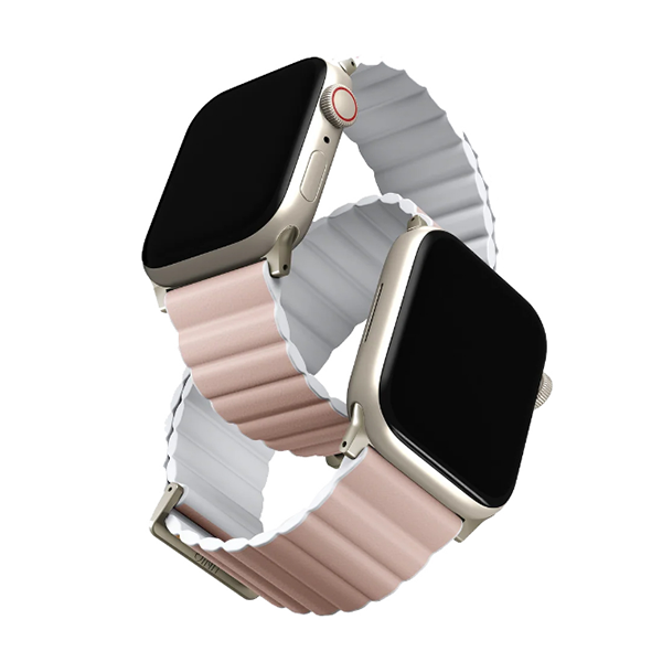 Ремешок Uniq Revix Premium Edition для Apple Watch 42/44/45/49 мм Pink/White белый,  розовый