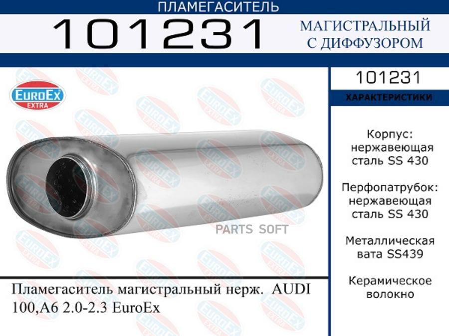 

Пламегаситель магистральный нерж. AUDI 100,A6 2.0-2.3 EuroEx
