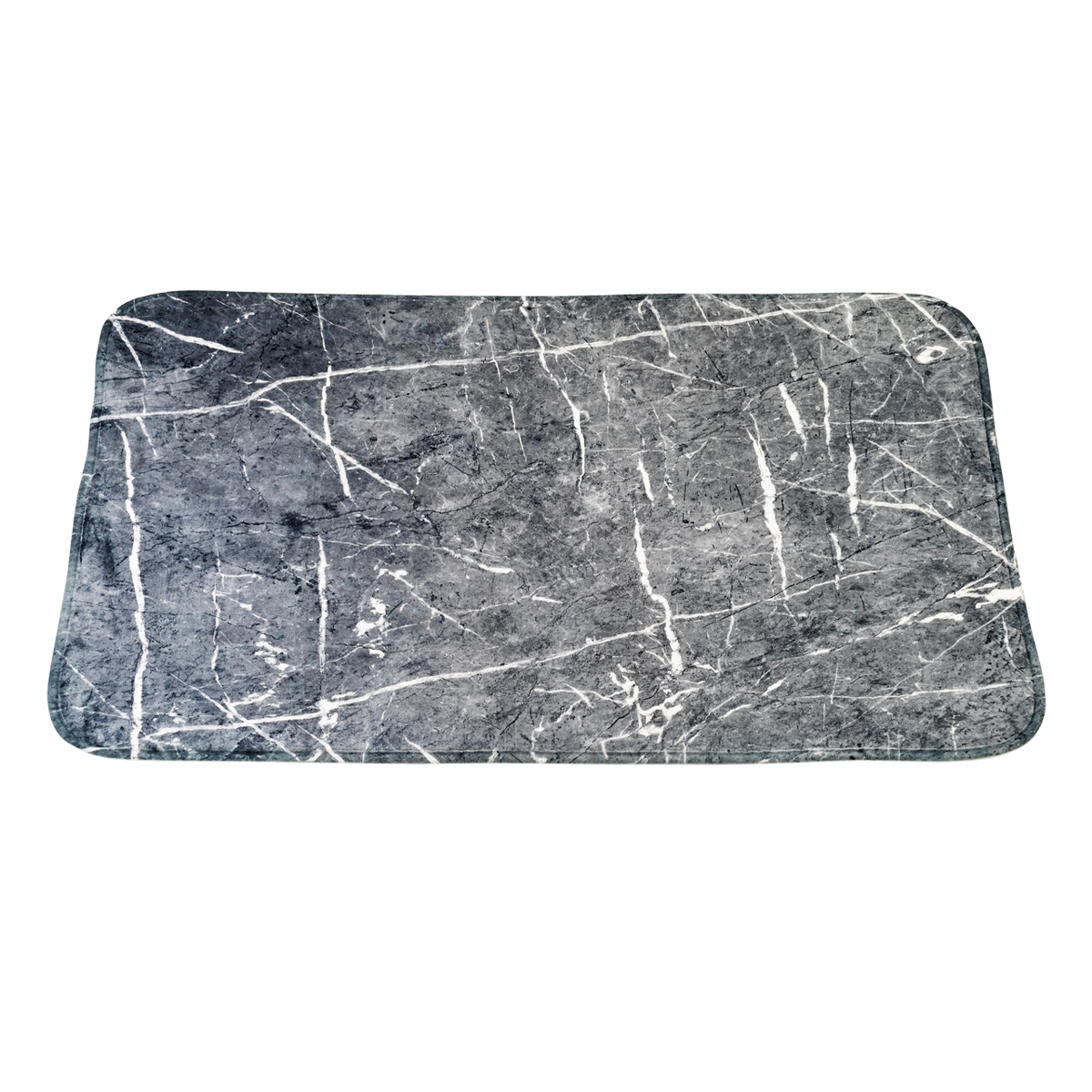 фото Коврик для ванной swensa marble полиэстер 50 x 80 см темно-серый