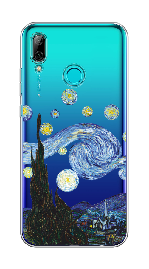 

Чехол на Honor 10 Lite, Huawei P Smart 2019 "Ночь Ван Гога", Голубой;синий;черный, 67550-1