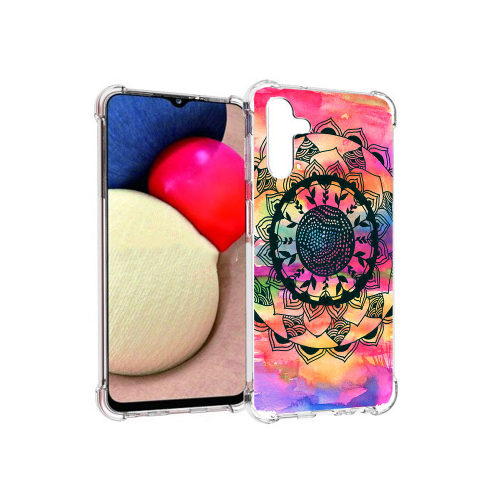 

Чехол MyPads Tocco для Samsung Galaxy A13 5G яркая абстракция круглый цветок, Прозрачный, Tocco