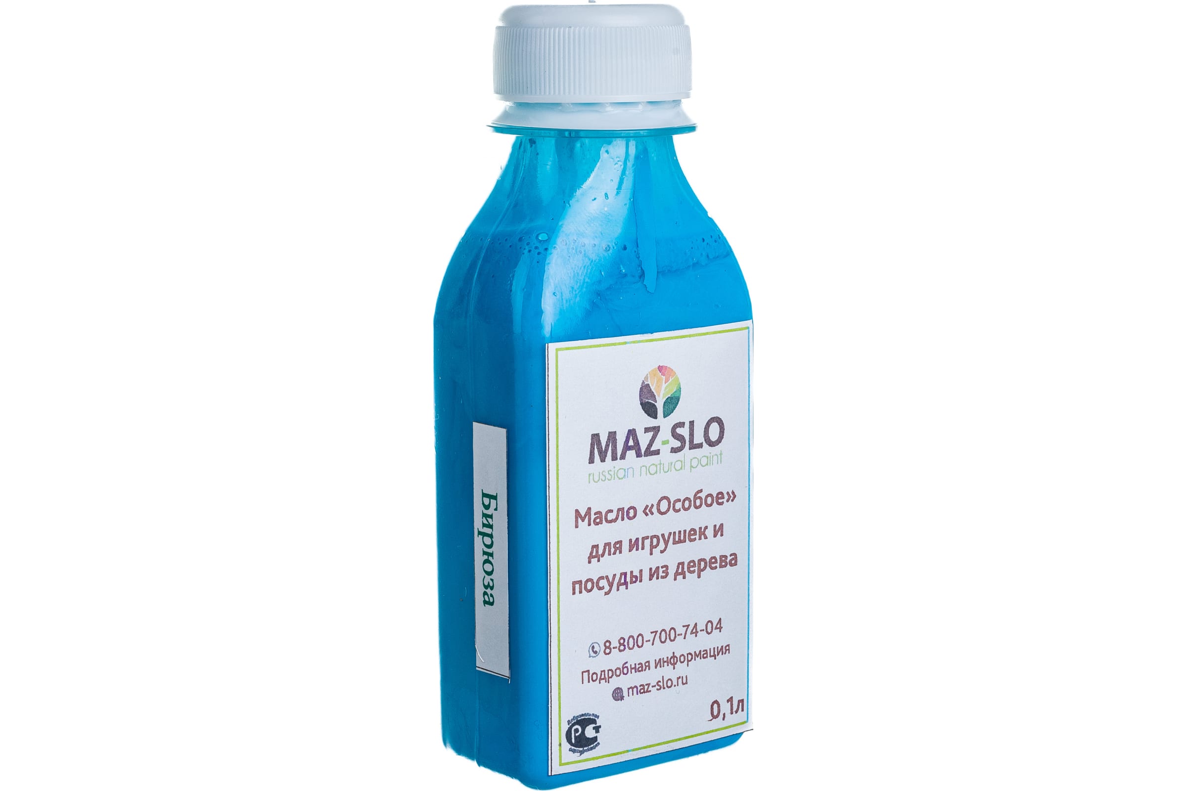 

MAZ-SLO Масло "Особое" для игрушек и посуды из дерева, цвет «Бирюза», 100 мл 8064226