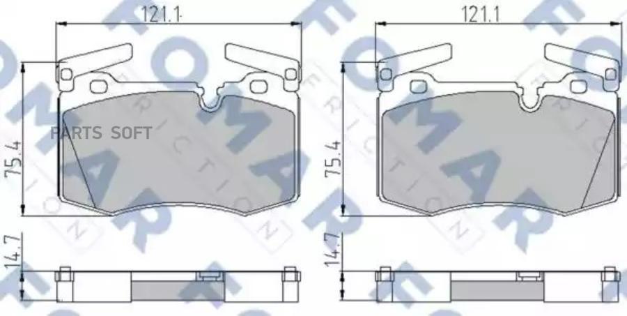 

Тормозные колодки FOMAR-FRICTION передние FO888083