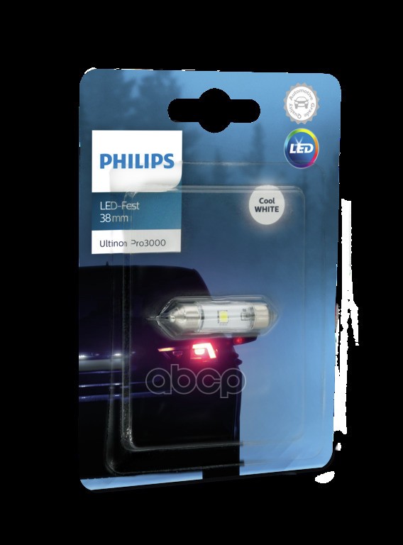 

PHILIPS 11854U30CWB1 ЛАМПА СВЕТОДИОДНАЯ FESTOON 38MM LED 11854 U30CW B1