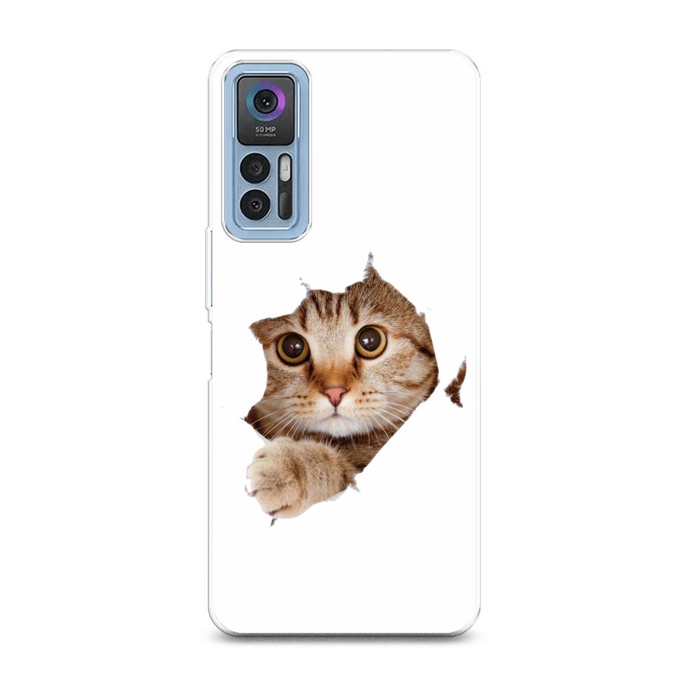 

Чехол на TCL 30 "Кот и бумага", Белый;коричневый, 290650-1