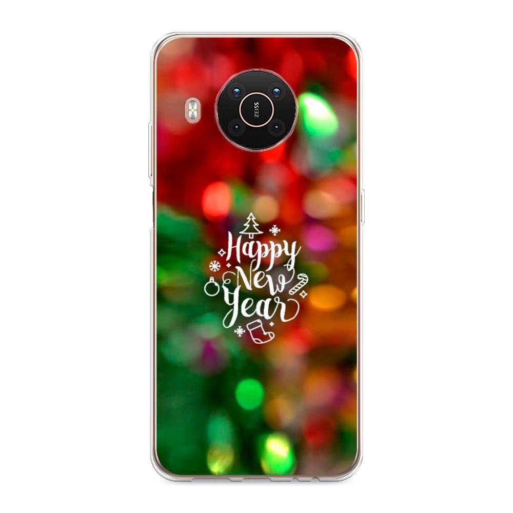 

Чехол на Nokia X20"Новый Год на елке", Зеленый;красный;желтый, 124250-5