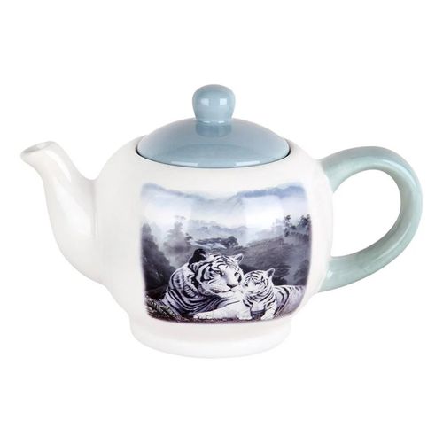 фото Заварочный чайник коралл белые тигры 1 л белый