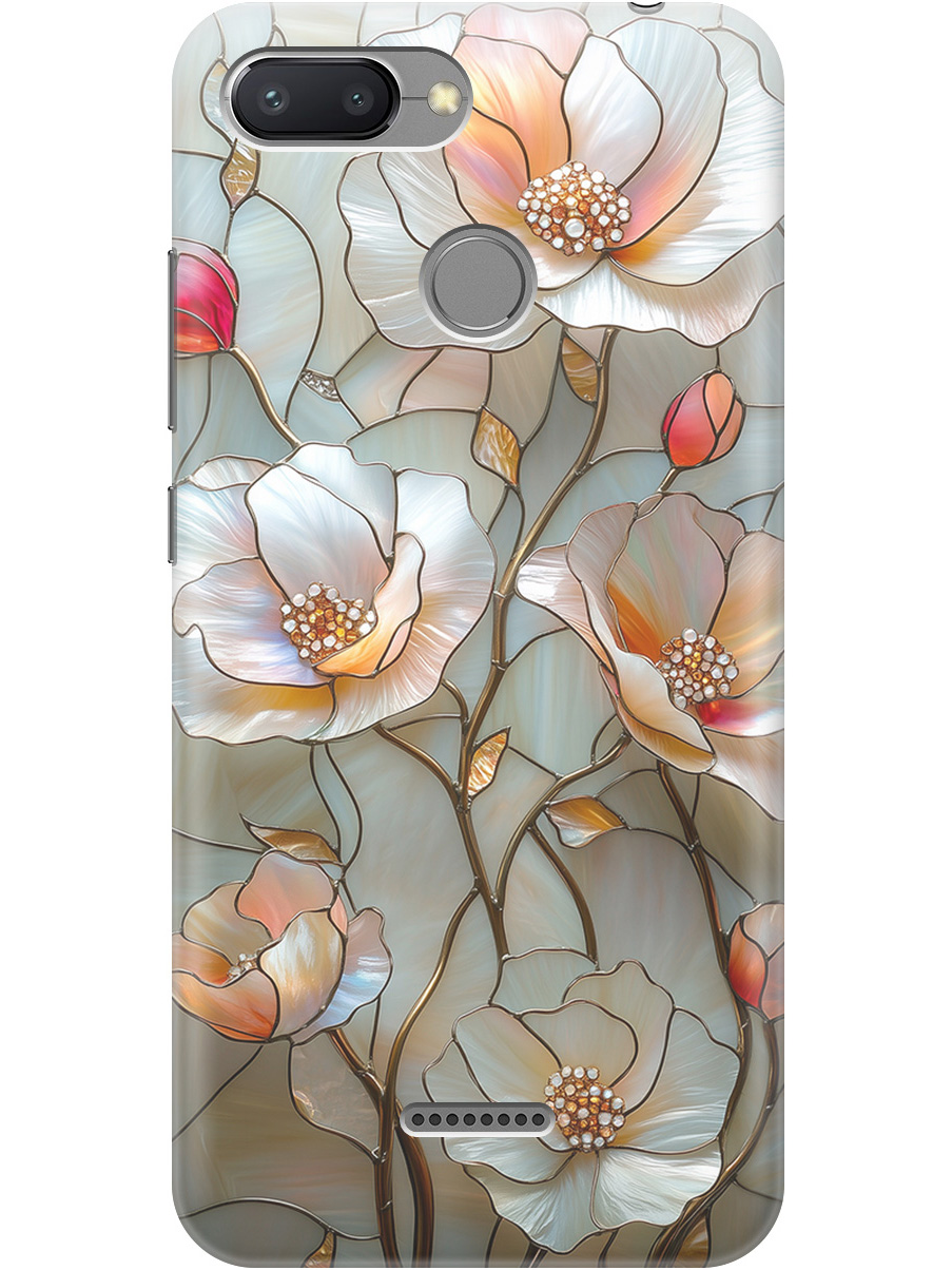 

Силиконовый чехол на Xiaomi Redmi 6 с принтом "Фарфоровые цветы", Прозрачный;белый;черный, 718587023