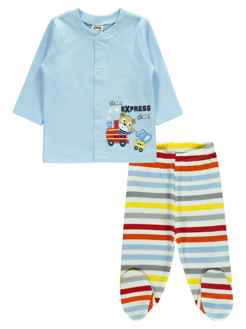 

Пижама Civil Baby 223512365Y21-1 голубой 0-3 мес (доставка из-за рубежа), 223512365Y21-1