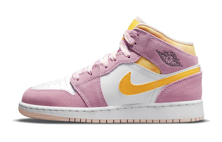 

Кеды унисекс Jordan Air Jordan 1 Mid SE Arctic Pink GS розовые 36.5 EU, Розовый, Air Jordan 1 Mid SE Arctic Pink GS