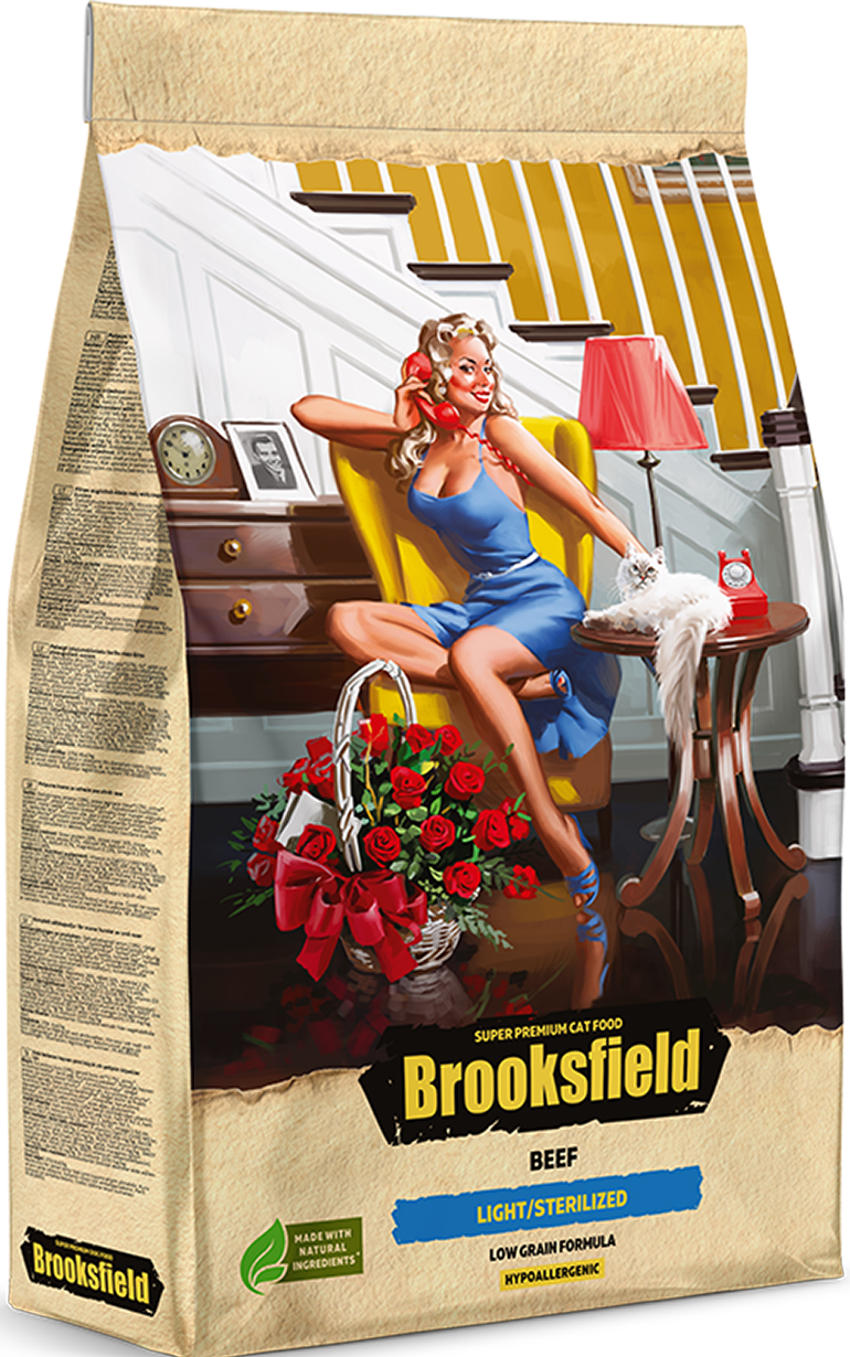 Сухой корм для кошек BROOKSFIELD Sterilized Говядина рис 0,4 кг