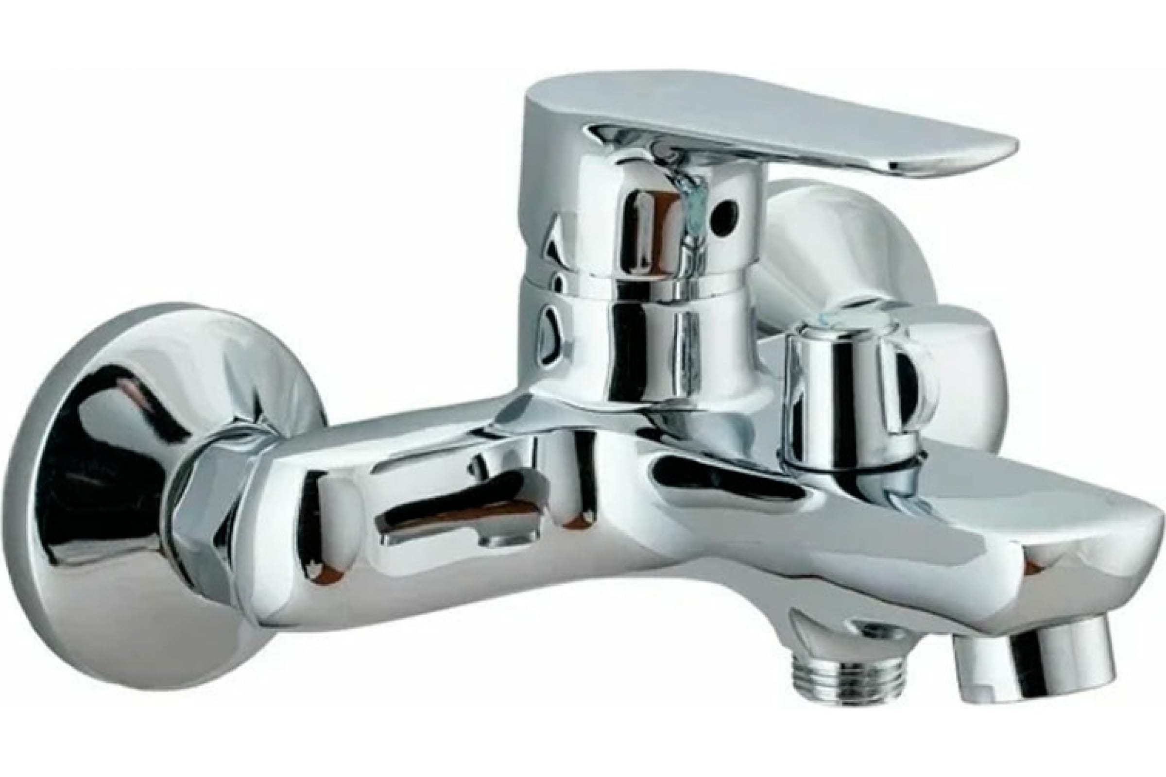 Смеситель для ванны EKKO E32105 короткий излив переключатель шток механизм сливной ани пласт шток
