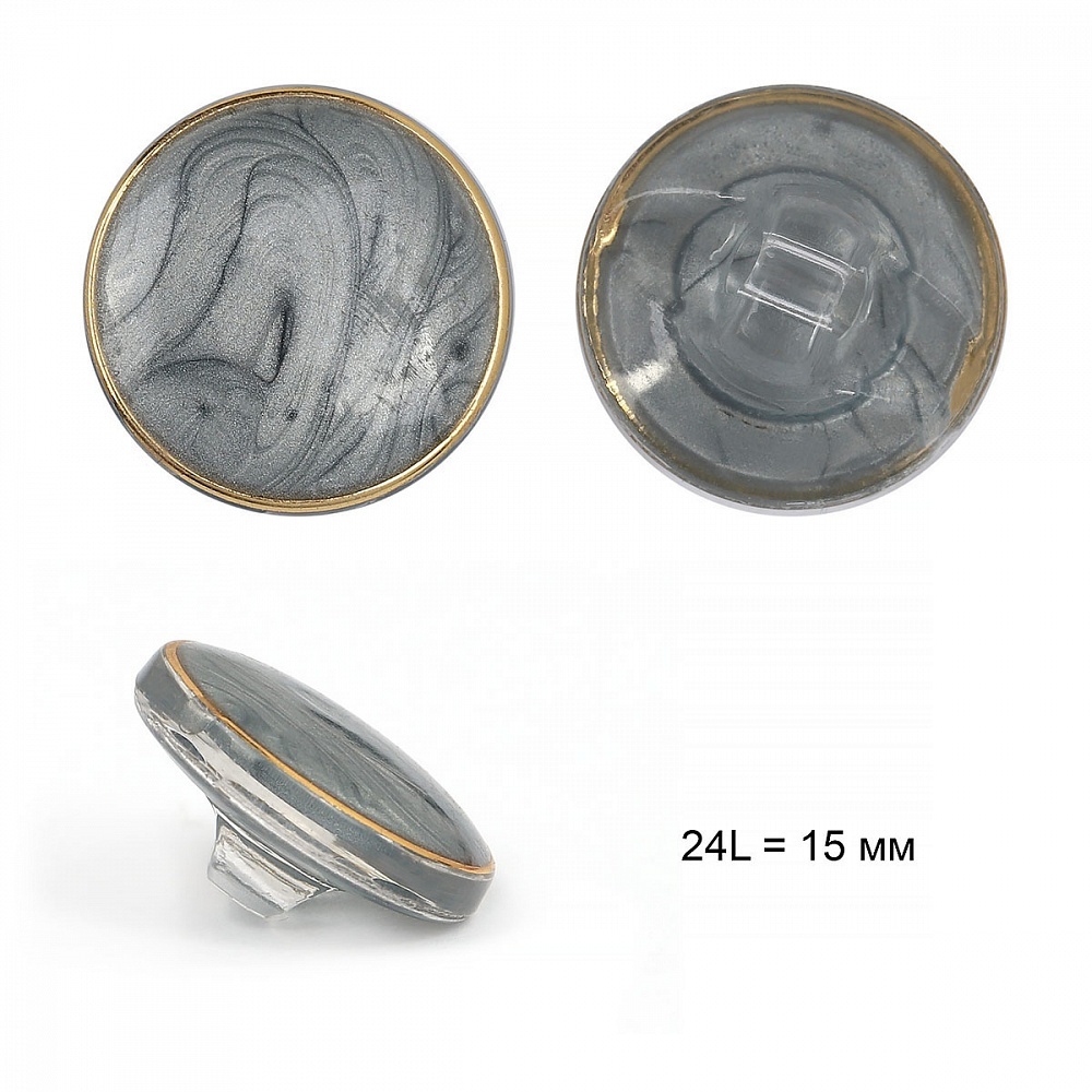 

TBY пластик, цвет 01, серый, 15 мм, на ножке, 30 шт