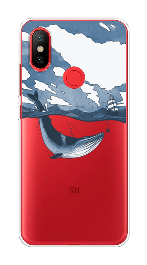 

Чехол на Xiaomi Mi 6X"Большой кит", Синий, 33250-1