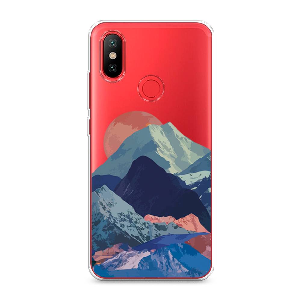 фото Чехол на xiaomi mi 6x"закат в снежных горах" case place