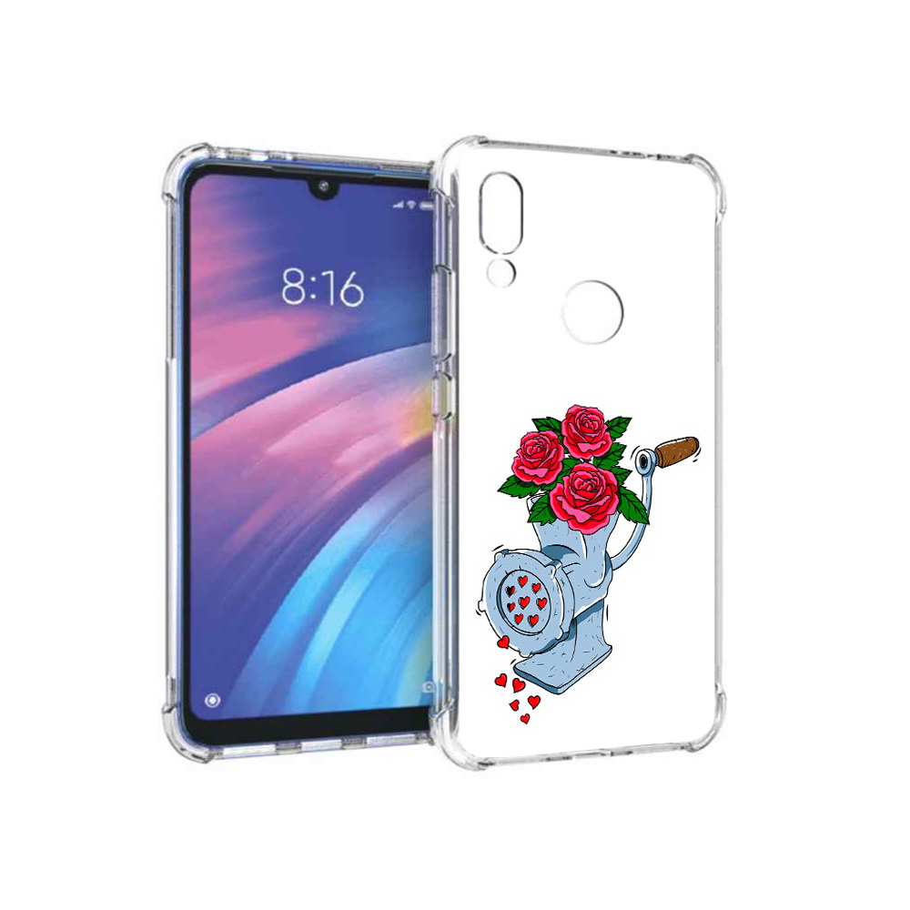 

Чехол MyPads Tocco для Xiaomi Redmi Y3 Цветочные сердца, Прозрачный, Tocco