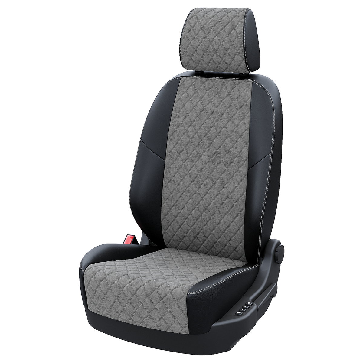 

Чехлы на сиденья Автодруг для Lada Ларгус A1604DS2041 Алькантара ромб Черный Серый, Серый;черный, A1604