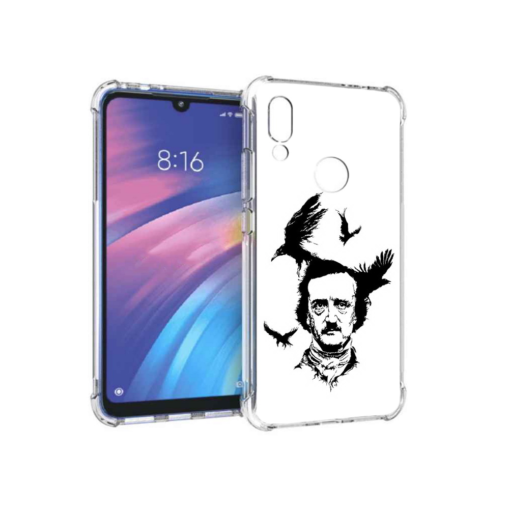

Чехол MyPads Tocco для Xiaomi Redmi Y3 Эдгар Аллан черно белый, Прозрачный, Tocco