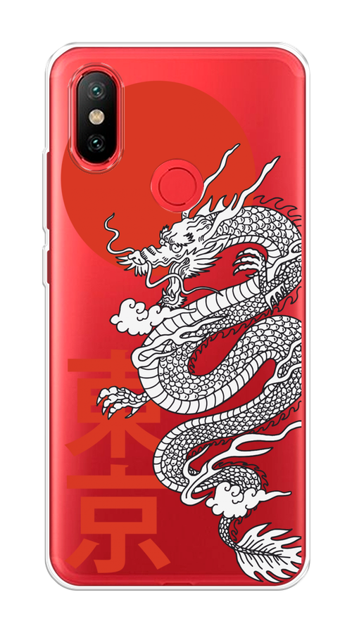 

Чехол на Xiaomi Mi 6X"Китайский дракон", Черный;красный;белый, 33250-1