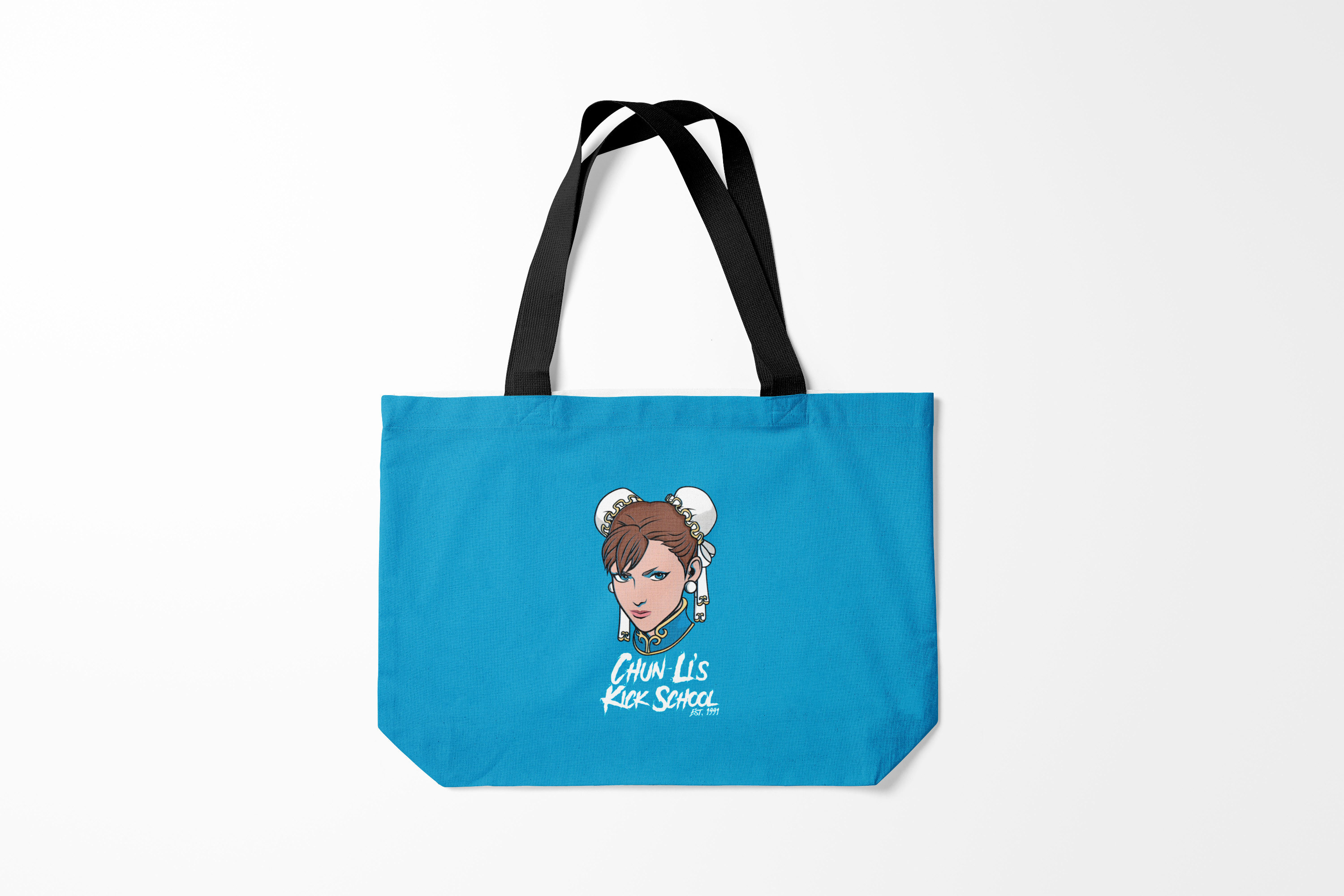 

Сумка шoппер унисекс Burnettie Street Fighter Chun Lis Kick School, голубой, Street Fighter Chun Lis Kick School