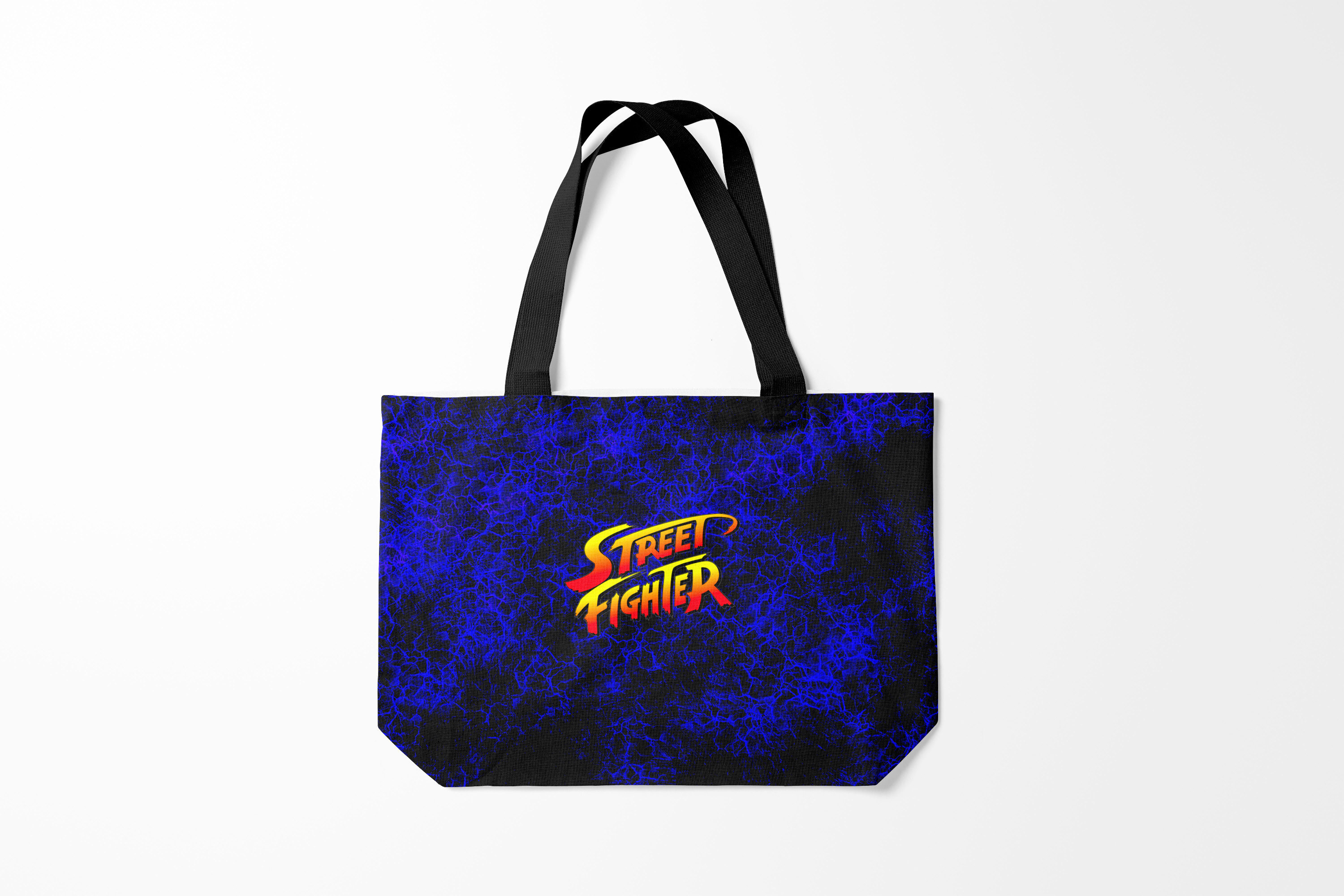 

Сумка шoппер унисекс Burnettie Street Fighter, черный; синий, Street Fighter