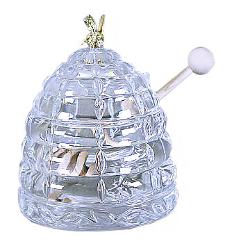 

Ёмкость для мёда 12 см Crystalite Bohemia "Улей с пчёлкой" 033400, Ёмкость для мёда