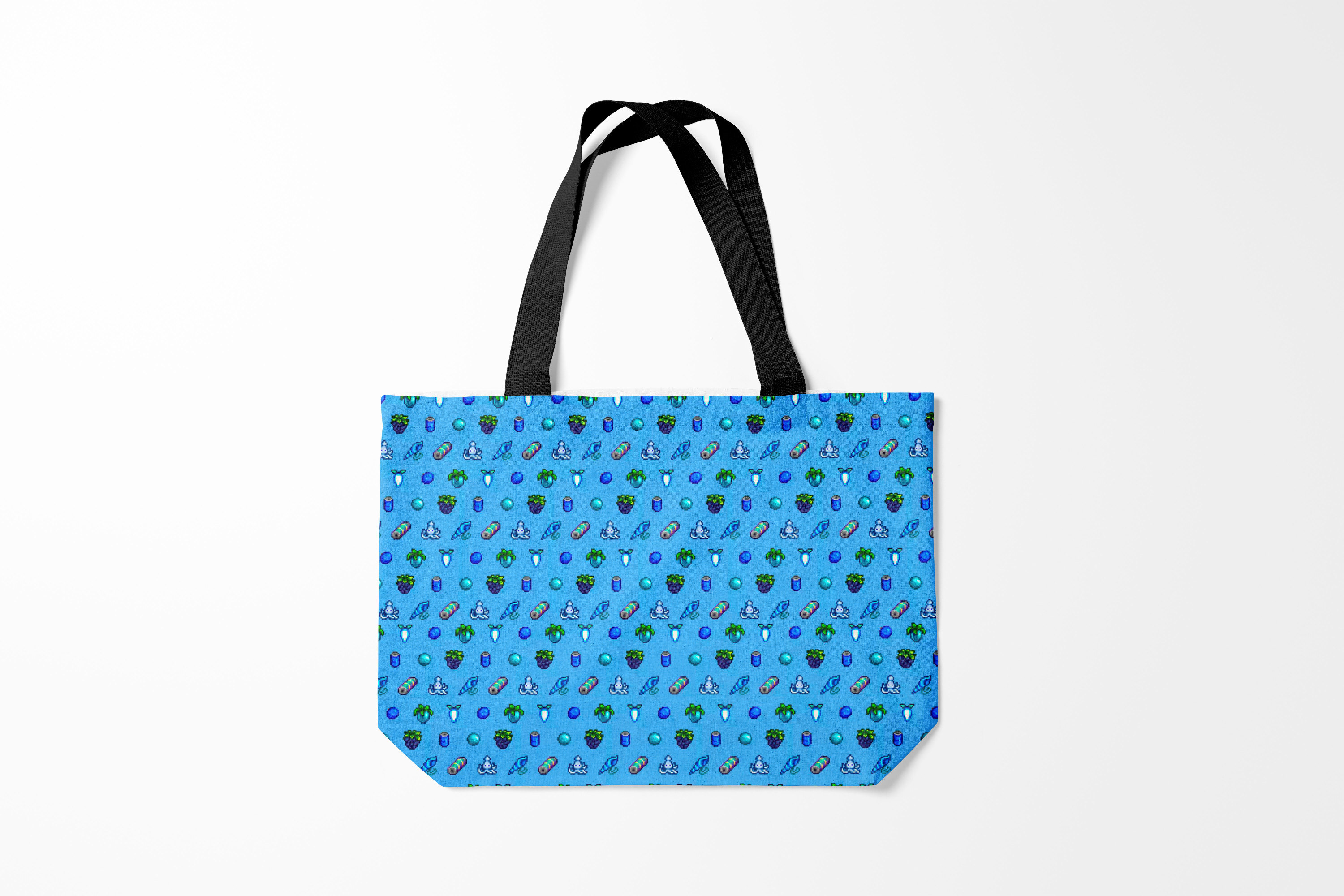 

Сумка шoппер унисекс Burnettie Stardew Valley valley. Pattern, голубой, Stardew Valley valley. Pattern