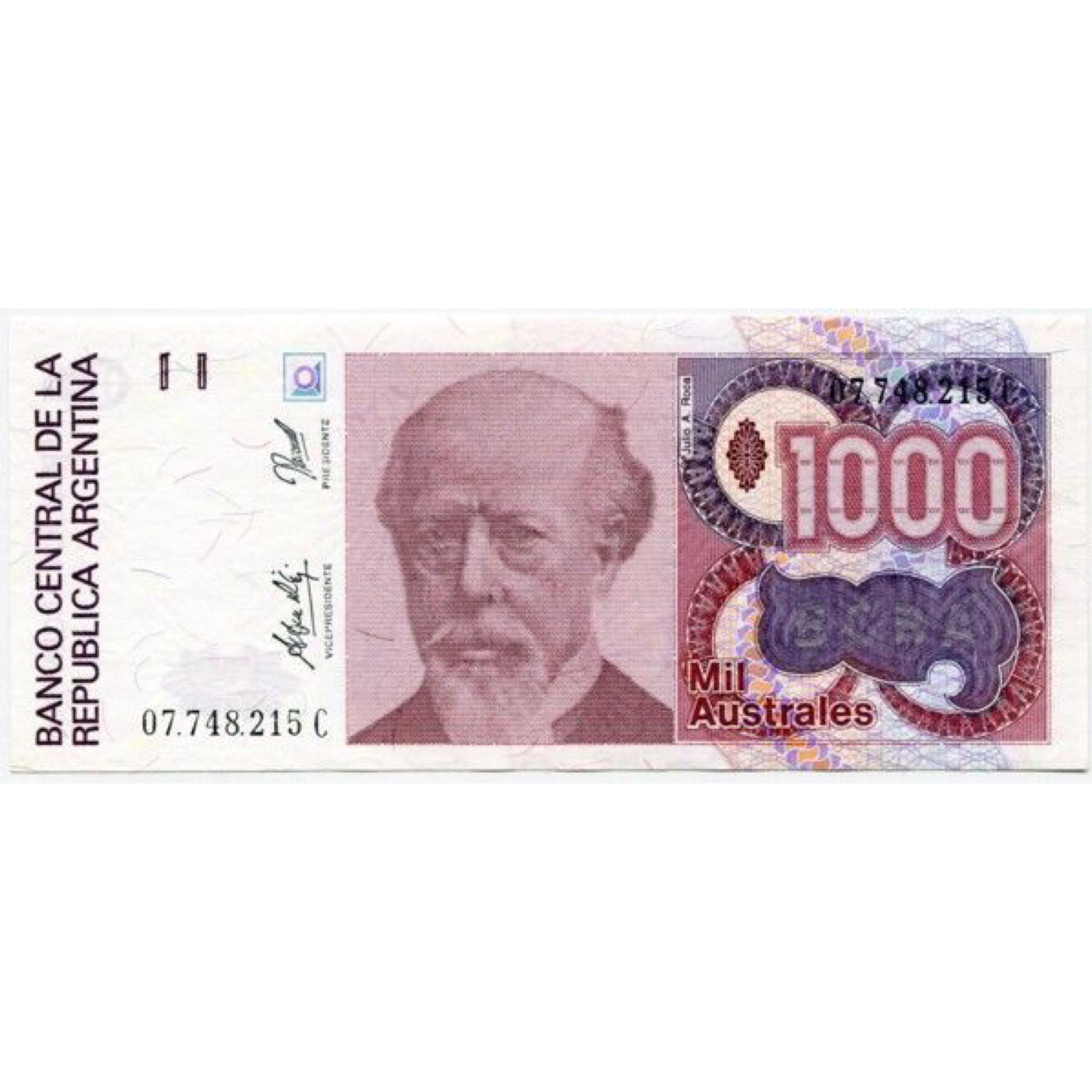 

Банкнота 1000 аустралей Аргентина 1988 аUNC