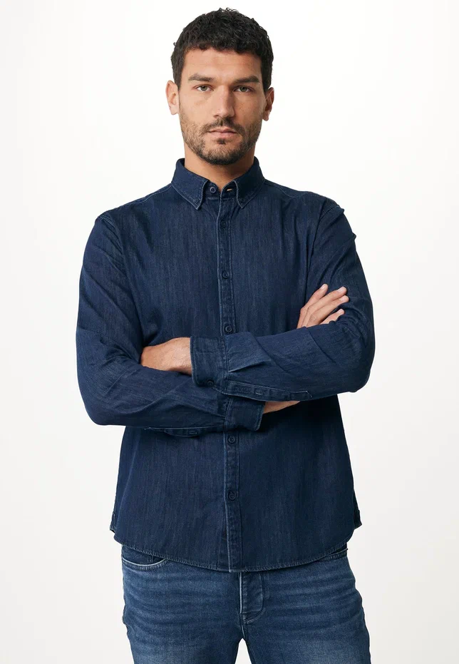 Рубашка мужская MEXX, AP1531036M, тёмно-синий, XL