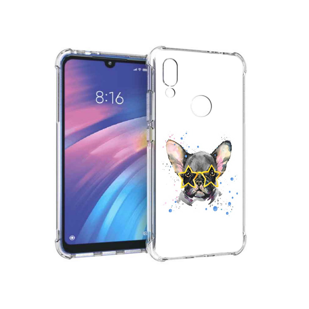 

Чехол MyPads Tocco для Xiaomi Redmi Y3 буля в очках, Прозрачный, Tocco