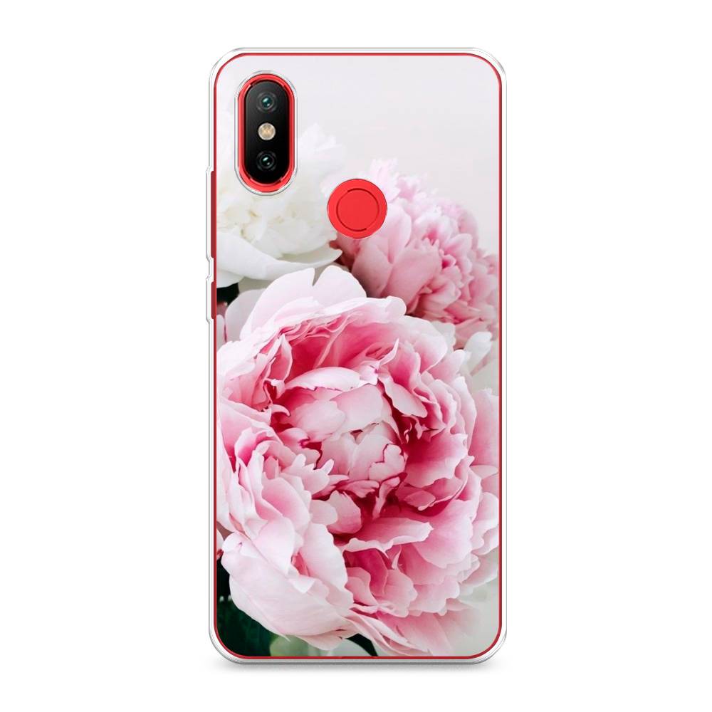 

Чехол на Xiaomi Mi 6X"Розовые и белые пионы", Розовый;белый, 33350-2