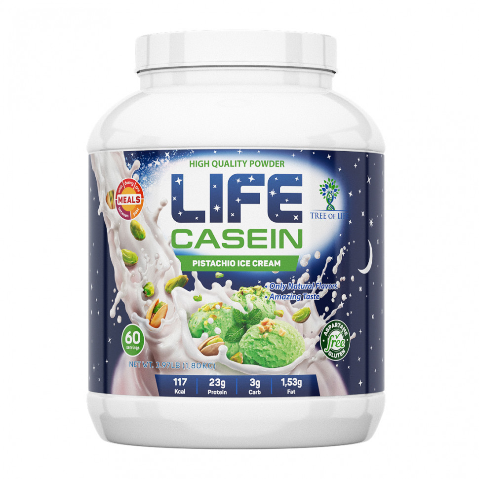 

Казеин Tree of Life LIFE Casein 1800 г Pistachio ice Cream, Tree of Life LIFE Casein 1800 г Pistachio ice Cream