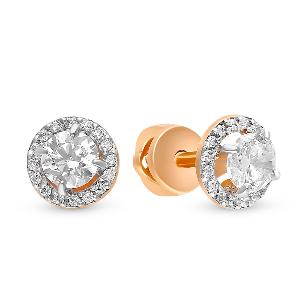 

Серьги из красного золота с фианитом 585Gold 302005899, 302005899