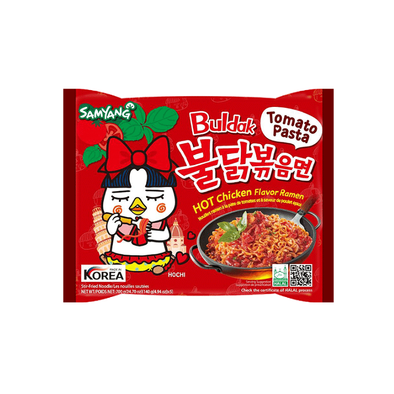 Лапша быстрого приготовления Samyang Hot Chicken Flavor Ramen Tomato Pasta 140 г