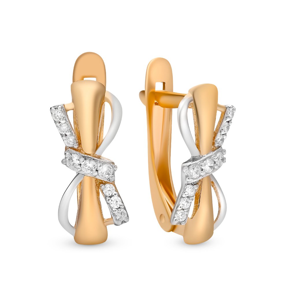 

Серьги из красного золота с фианитом 585Gold 302005922, 302005922