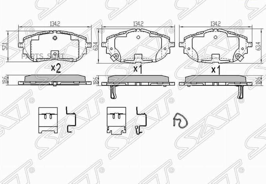 

Колодки Тормозные Перед Toyota Auris/Hybrid/Corolla ##E18# 13- Sat арт. ST-04465-02391