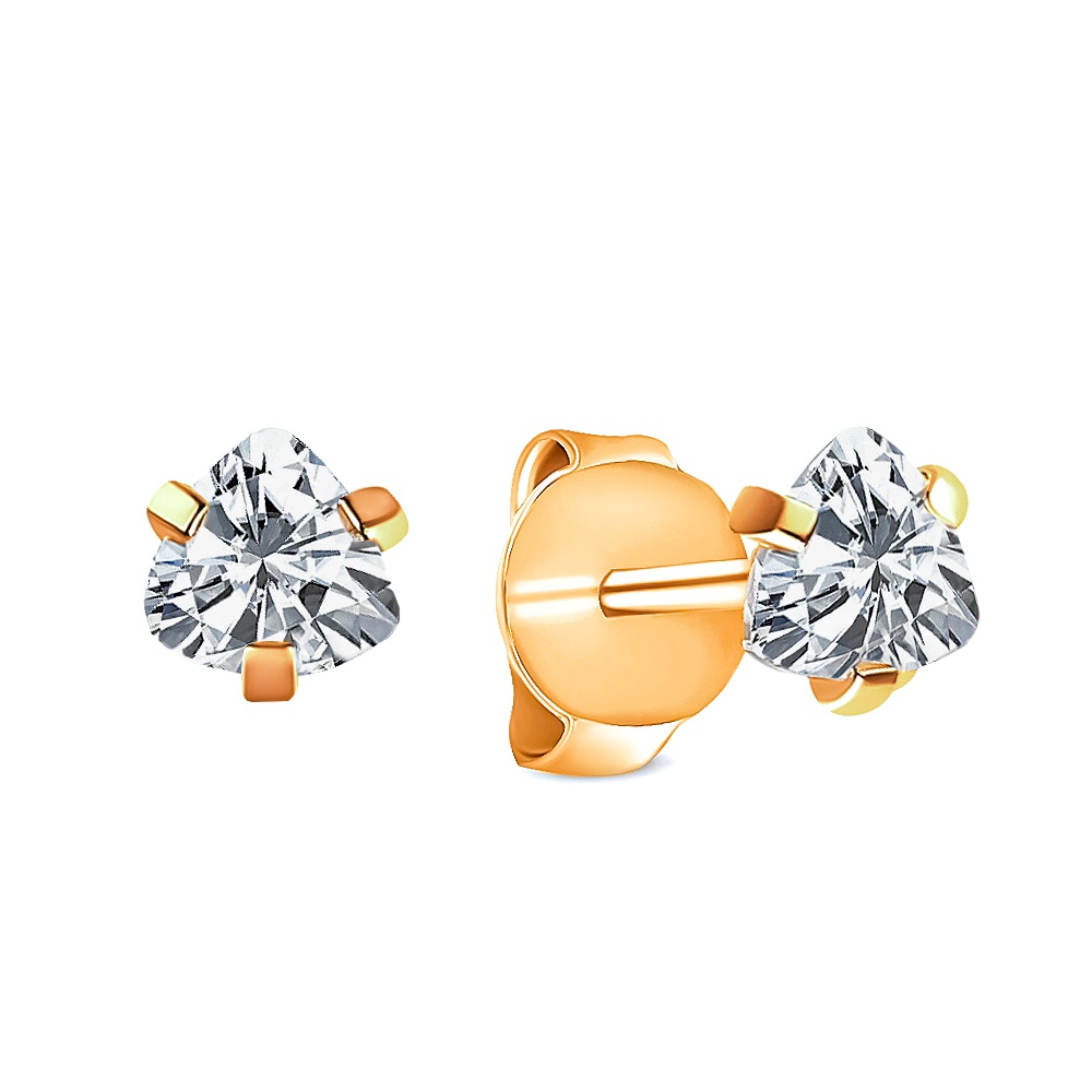 

Серьги из красного золота с фианитом 585Gold 302005953, 302005953