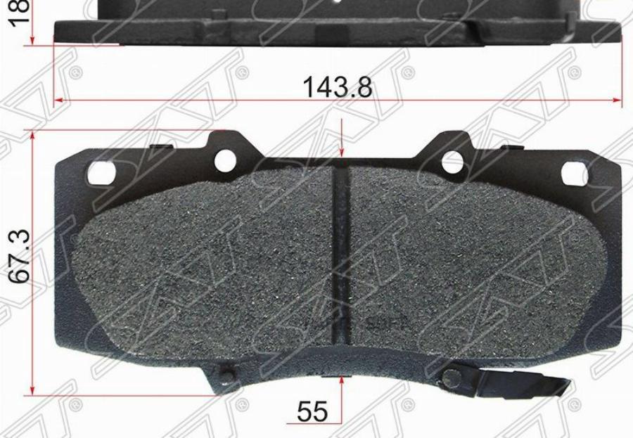 

Колодки Тормозные Перед Toyota Hilux 12- Sat St-04465-0K340