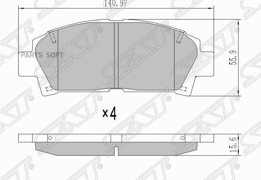 

Колодки Тормозные Перед Toyota Avensis 01-02 Sat арт. ST-04465-20510