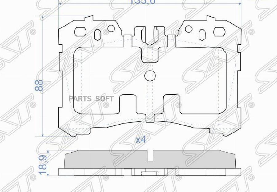 

Колодки Тормозные Перед Lexus Ls460/Ls600 06- Sat St-04465-50260