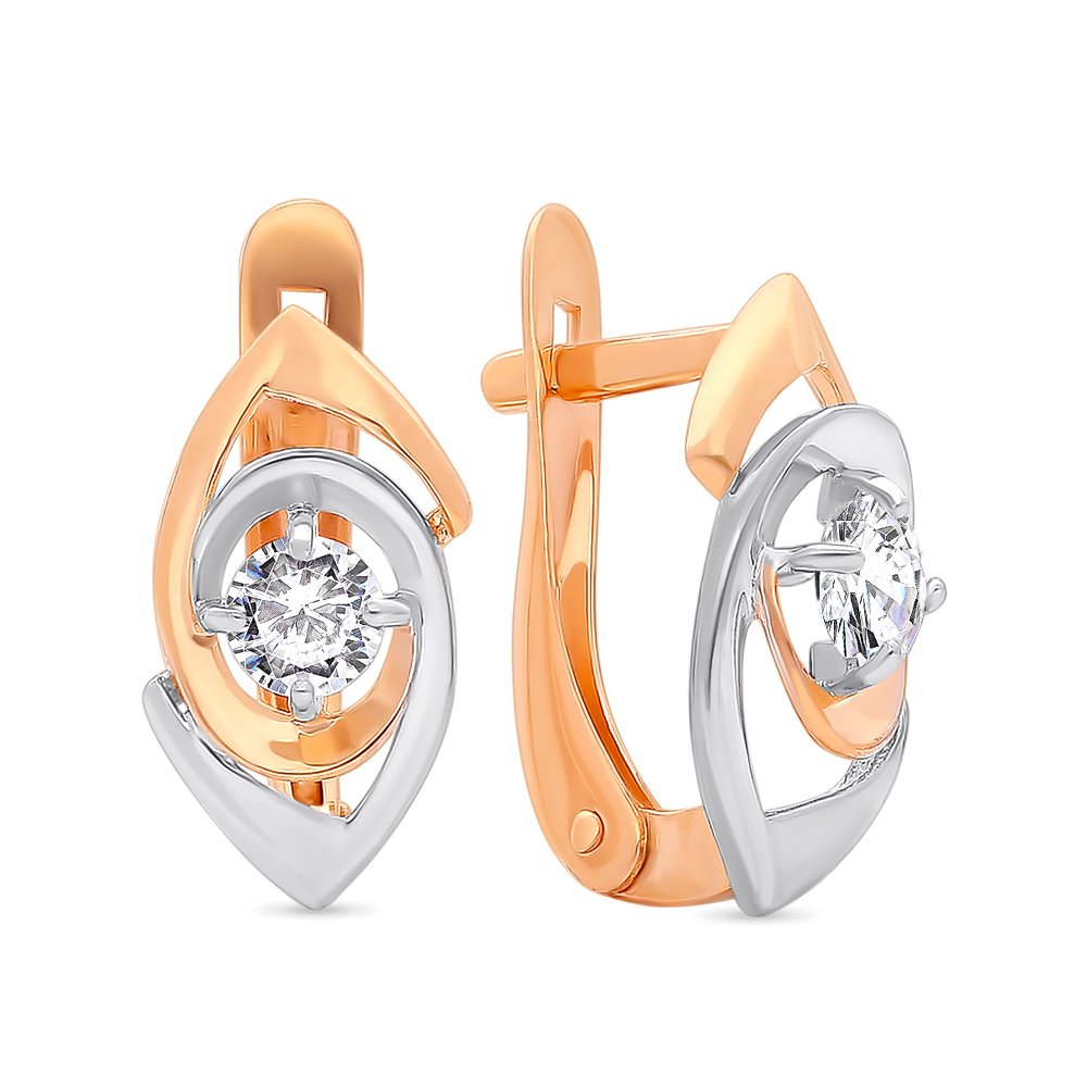 

Серьги из красного золота с фианитом 585Gold 302005950, 302005950
