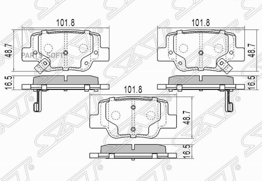 

Колодки Тормозные Зад Toyota Verso R20 09- Sat арт. ST-04466-0F010