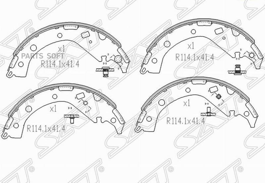 

Колодки Тормозные Барабанные Зад Toyota Rav4 Aca20 Sat арт. ST-04495-28151