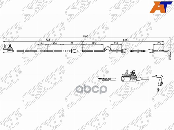 

Sat St-142-0002 Датчик Износа Тормозных Колодок Перед Land Rover Discovery Sport 11-/Range