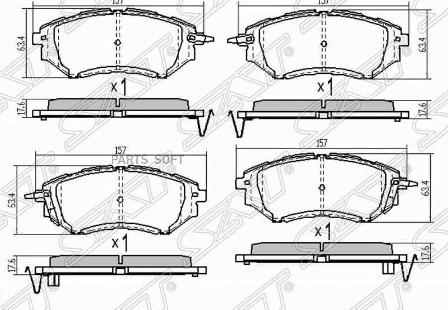 

Колодки Тормозные Перед Subaru Legacy Bp/Bh Sat арт. ST-26296-XA010