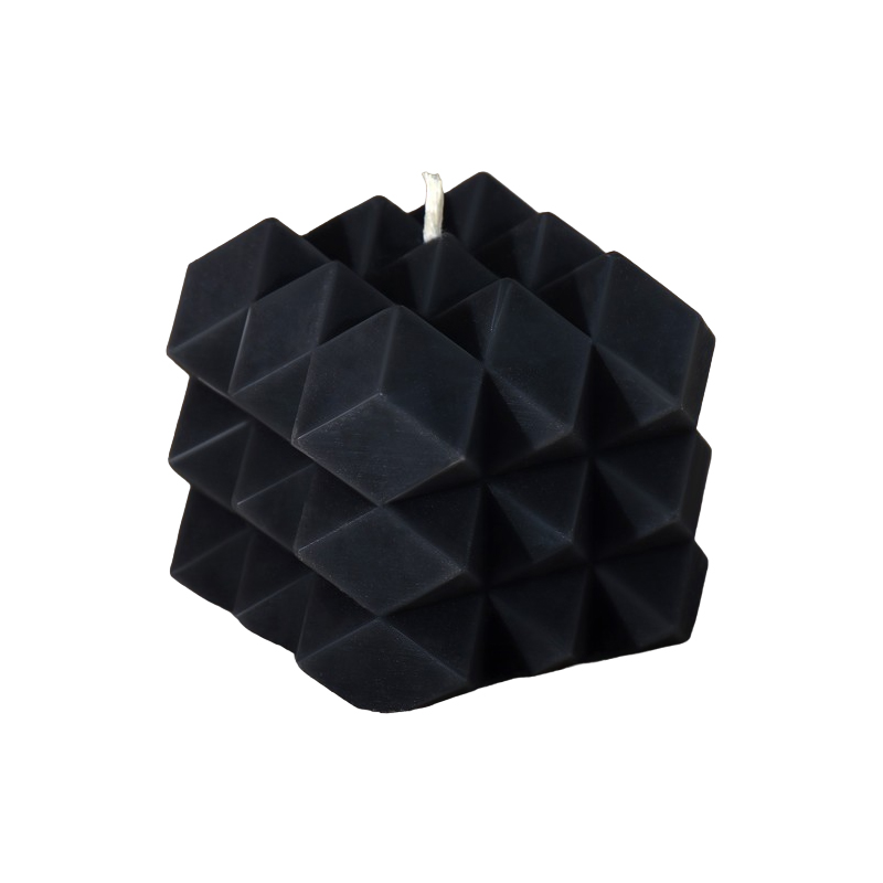 Свеча Home Collection Black & Gold Геометрия Черная 5x5,5 см 9101377 1 шт