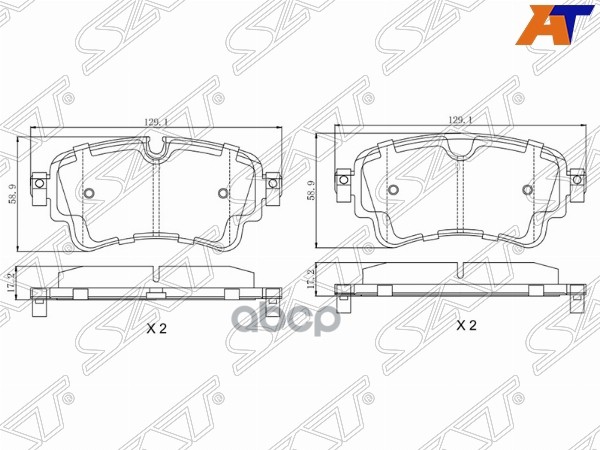 

Колодки Тормозные Зад Audi A4/A8/Q5/Q7 15-/Vw Touareg 18- Sat St280019 St-28-0019