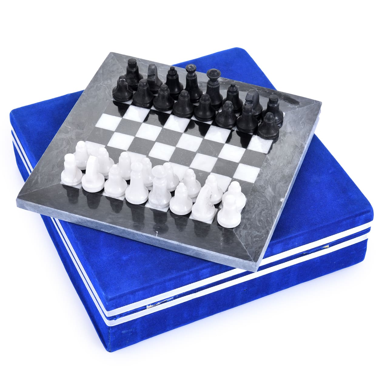 Шахматы из камня PakShah Фистер Карфаген мрамор 20 ступка с пестиком из камня средняя мрамор в коробке