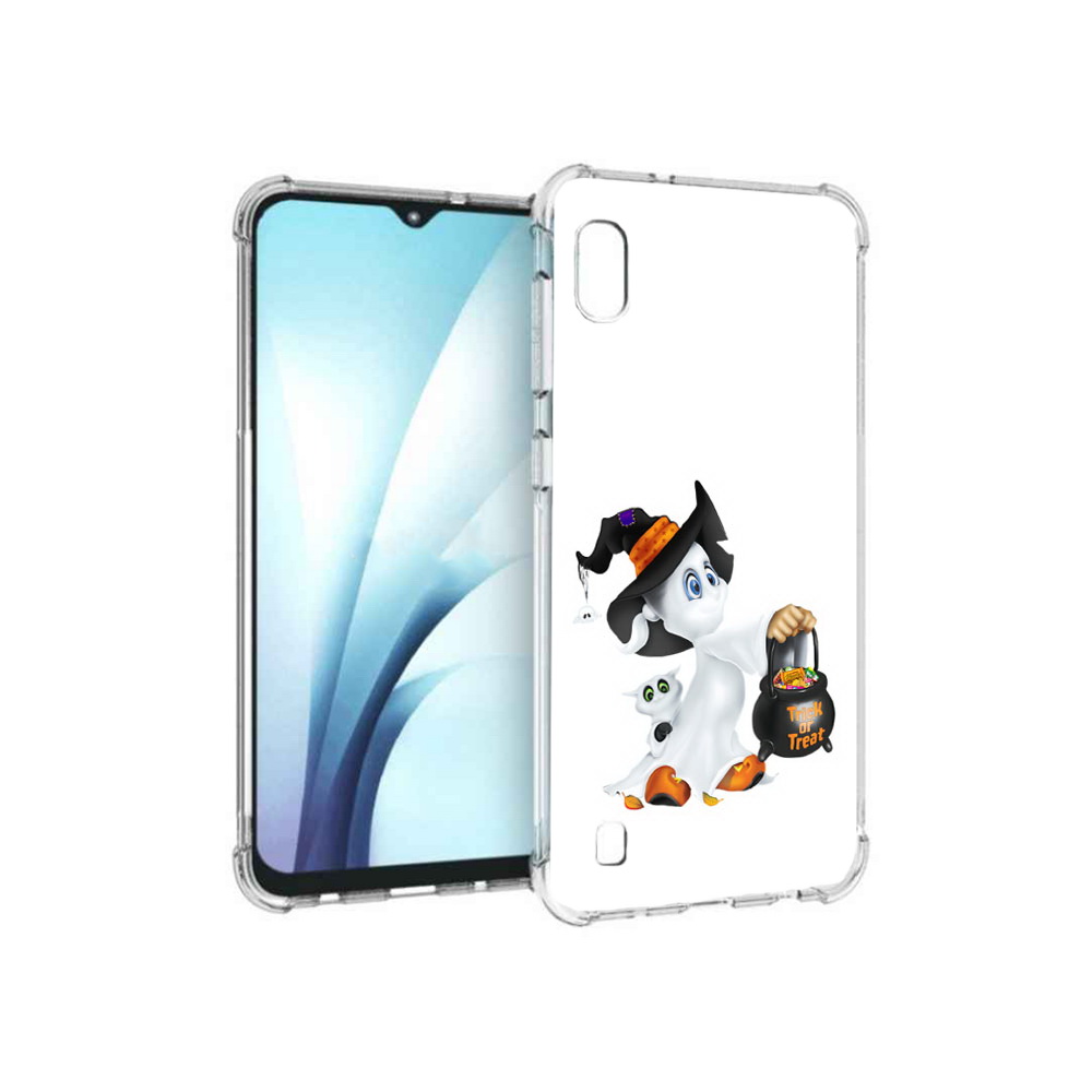 

Чехол MyPads Tocco для Samsung Galaxy A10 Маленький призрак (PT147645.531.113), Прозрачный, Tocco
